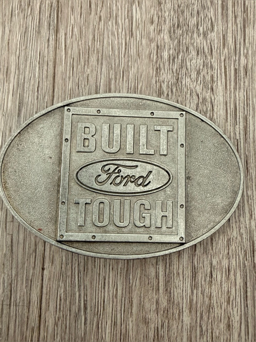 Vintage Belt Buckle BUILT FORD TOUGH Canada Truck Auto